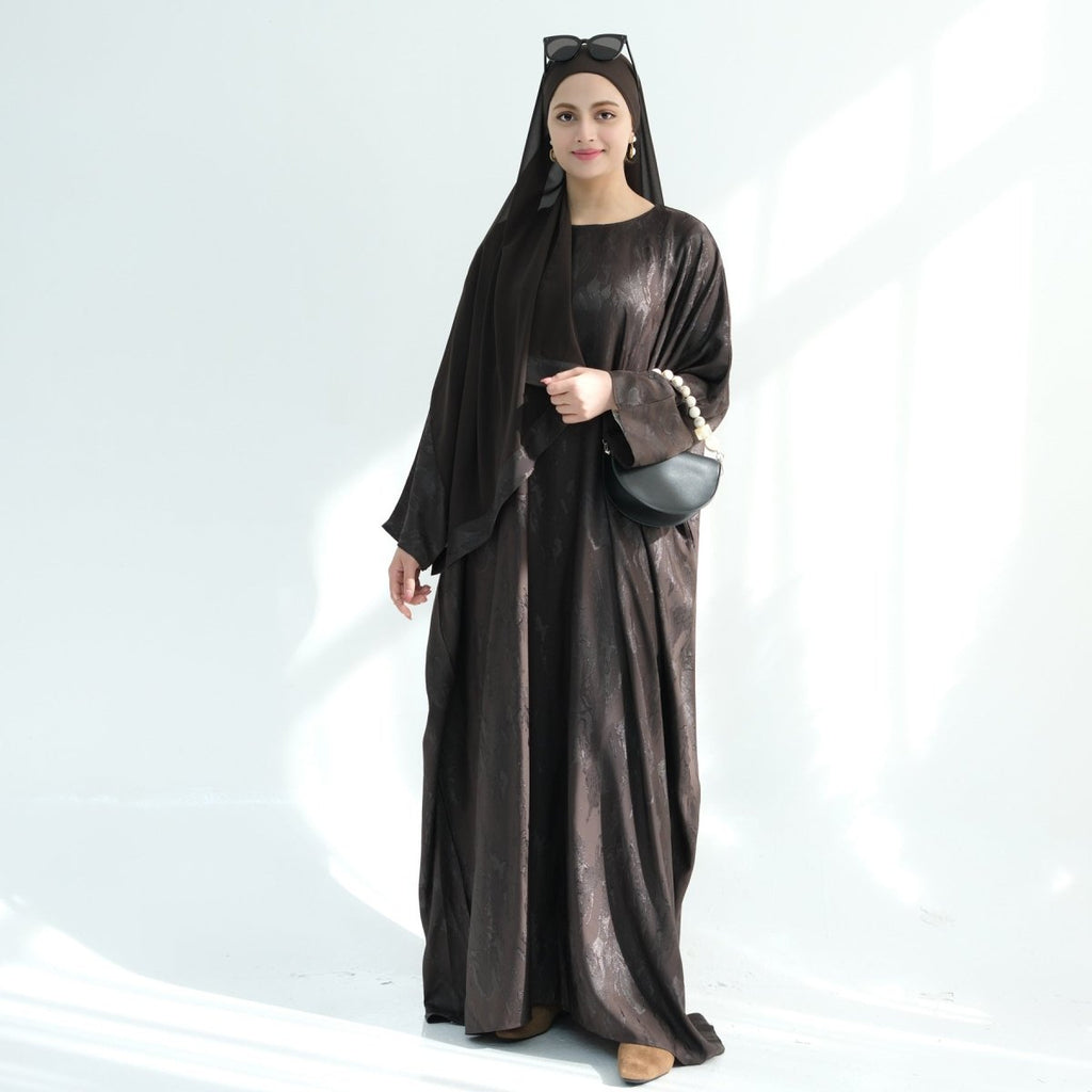 Jacquard Batwing Maxi Abaya(MA447)