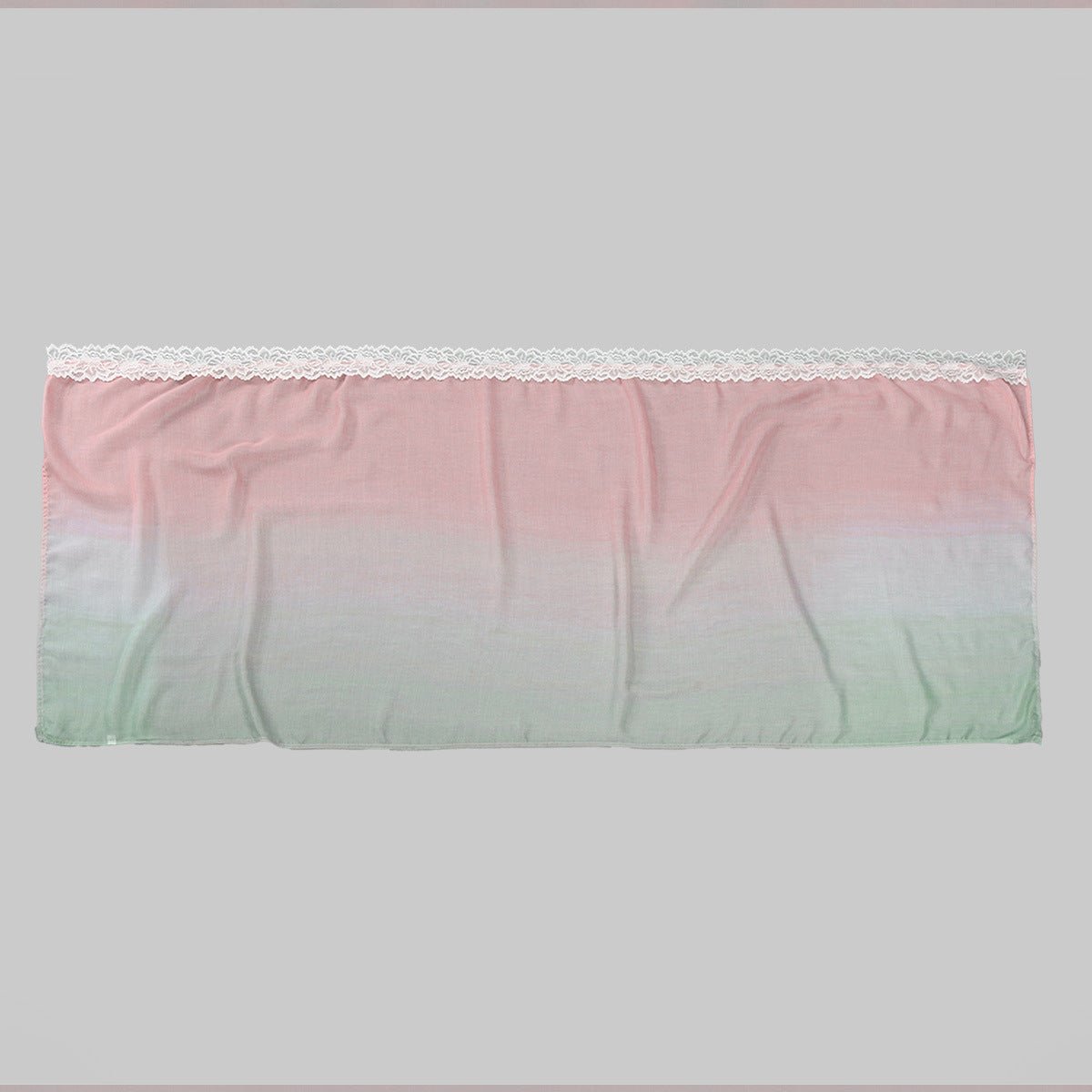 Lace Trim Print Hijab Shawl(MH231)