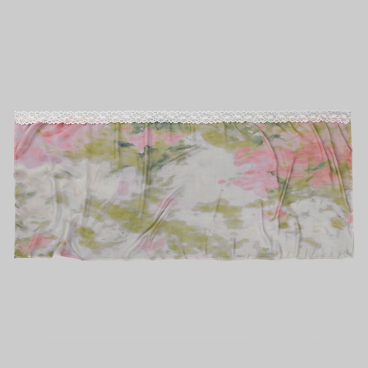 Lace Trim Print Hijab Shawl(MH231)