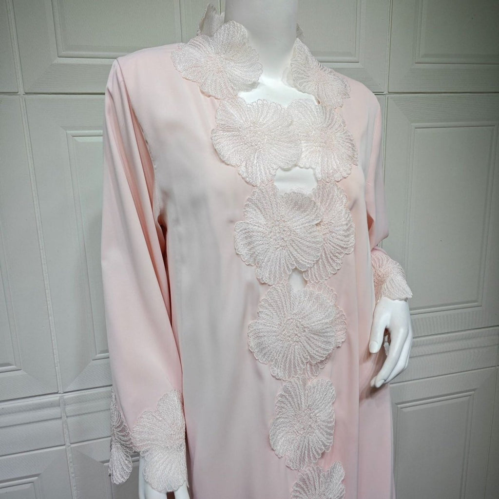 loral Appliqué Open Abaya (MOA286)