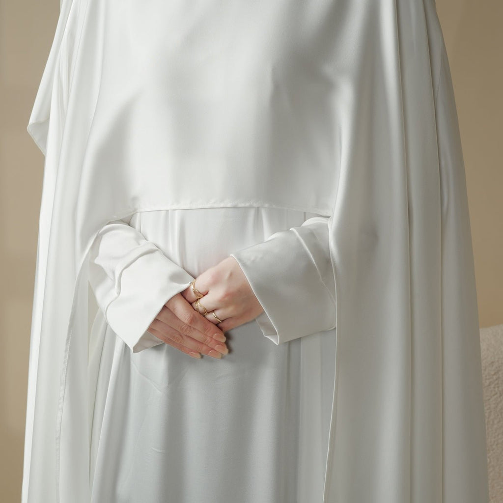 Luxury Wedding Abaya 3-Piece Bridal Abaya Set (MOA044)