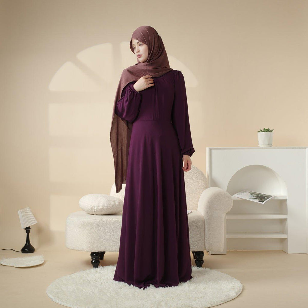 Strappy Collar Double Layer Chiffon Dress (MA015)