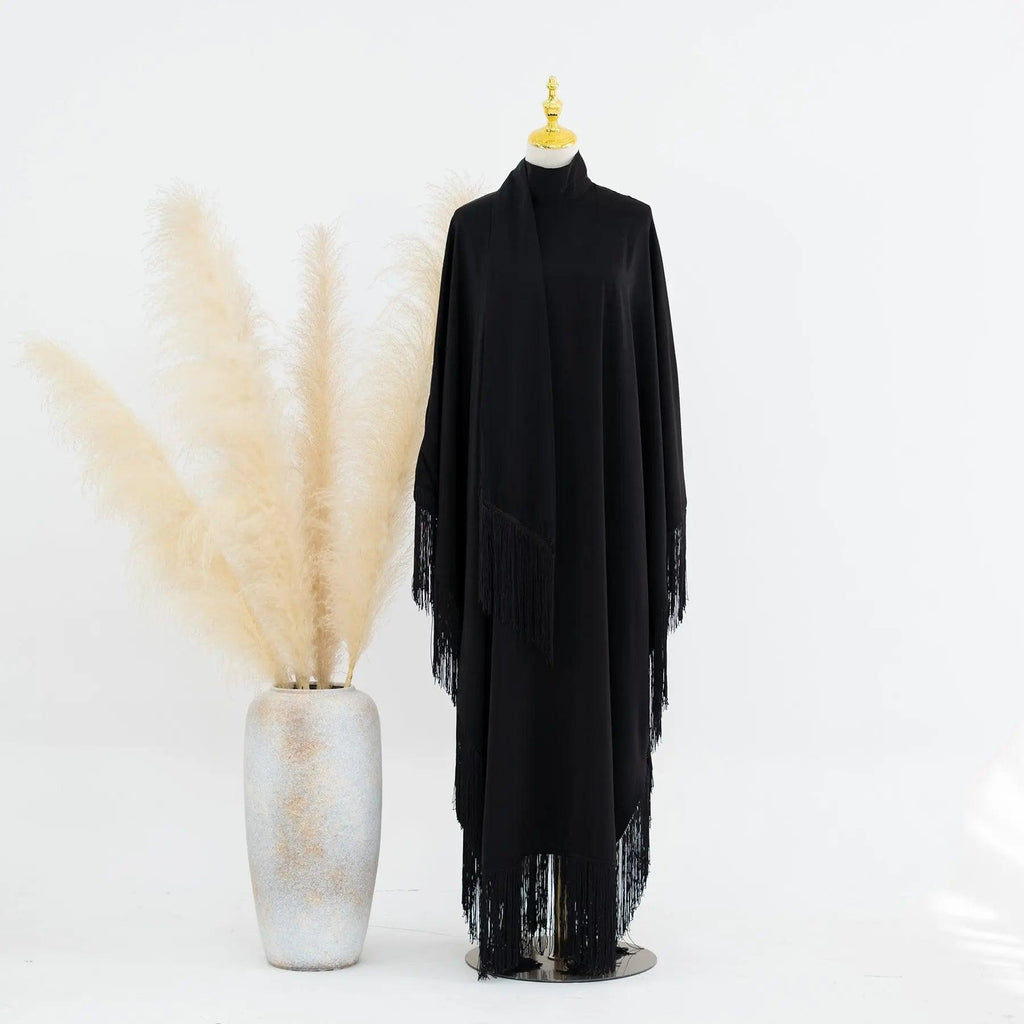 Batwing Sleeve Fringe Party Abaya (MA047)