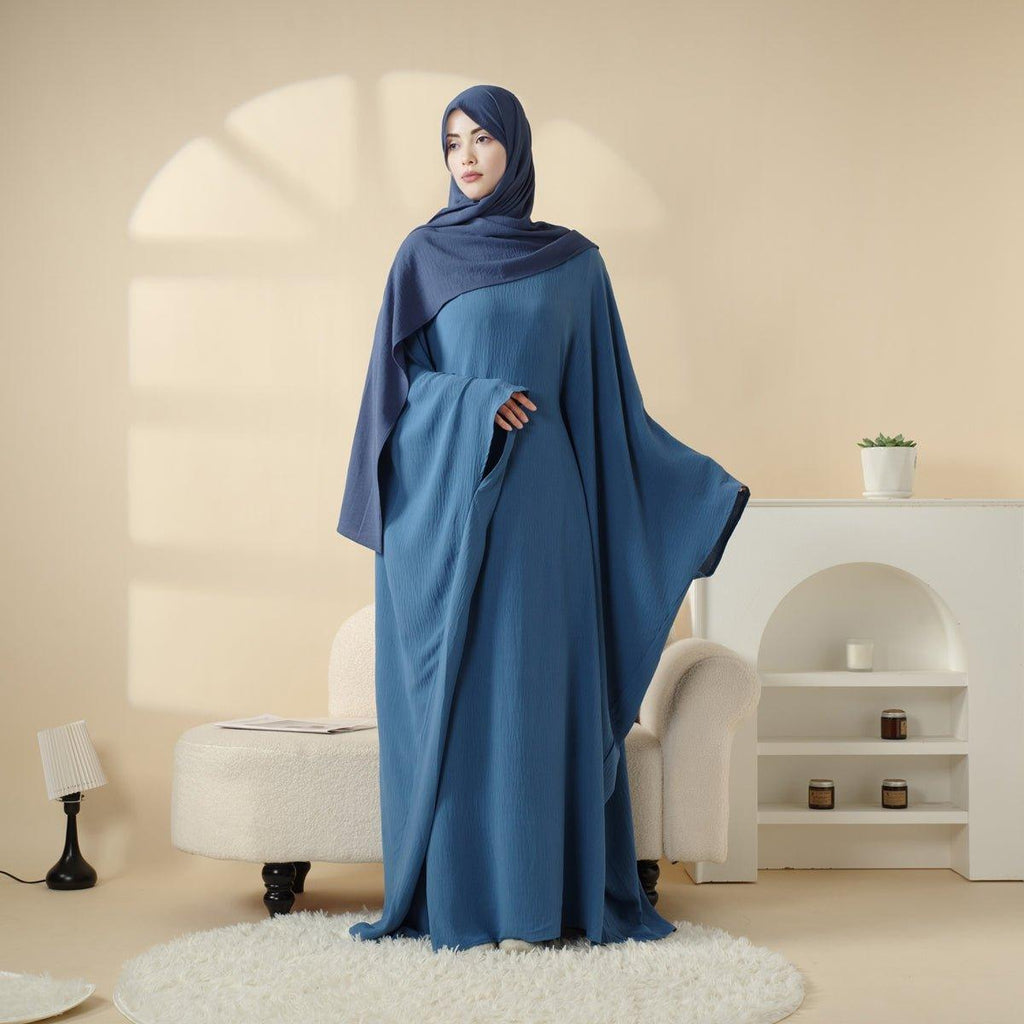 Butterfly Sleeve Plain Abaya (MA048)