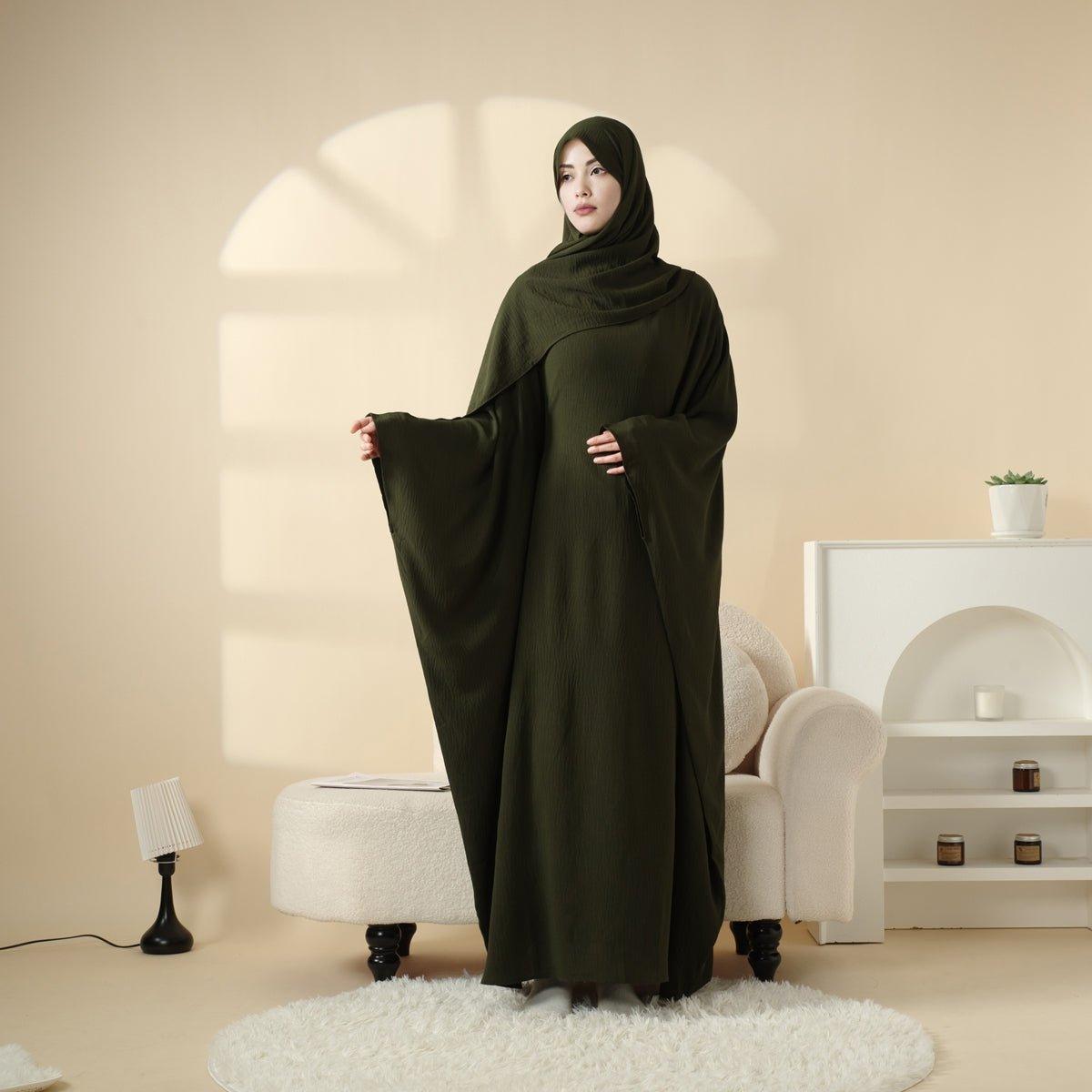 Butterfly Sleeve Plain Abaya (MA048)
