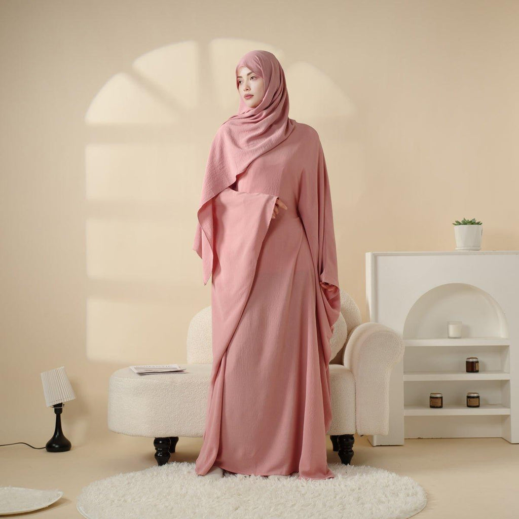 Butterfly Sleeve Plain Abaya (MA048)