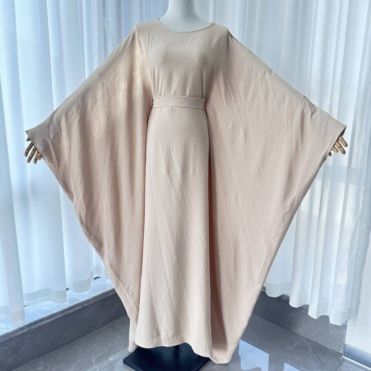 Crepe Batwing Loose Abaya 2-Piece Set (MA090)