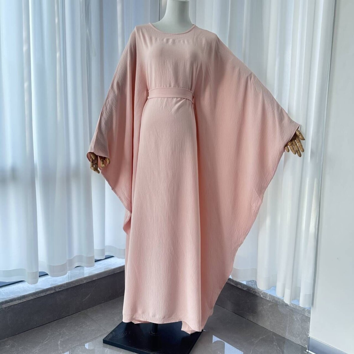 Crepe Batwing Loose Abaya 2-Piece Set (MA090)