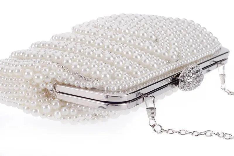 MAC023 Pearl beaded clutch bag