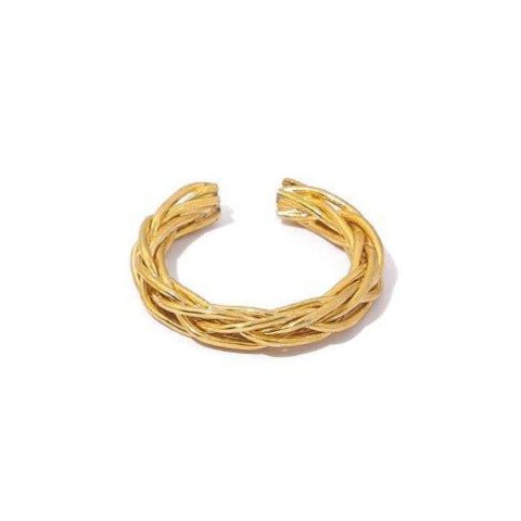 MAC094 High Color Retention Vacuum Eelectroplating Retro Simple Ring