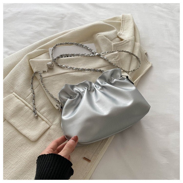 Versatile Chain Shoulder Crossbody Pleated Cloud Bag(MAC201)