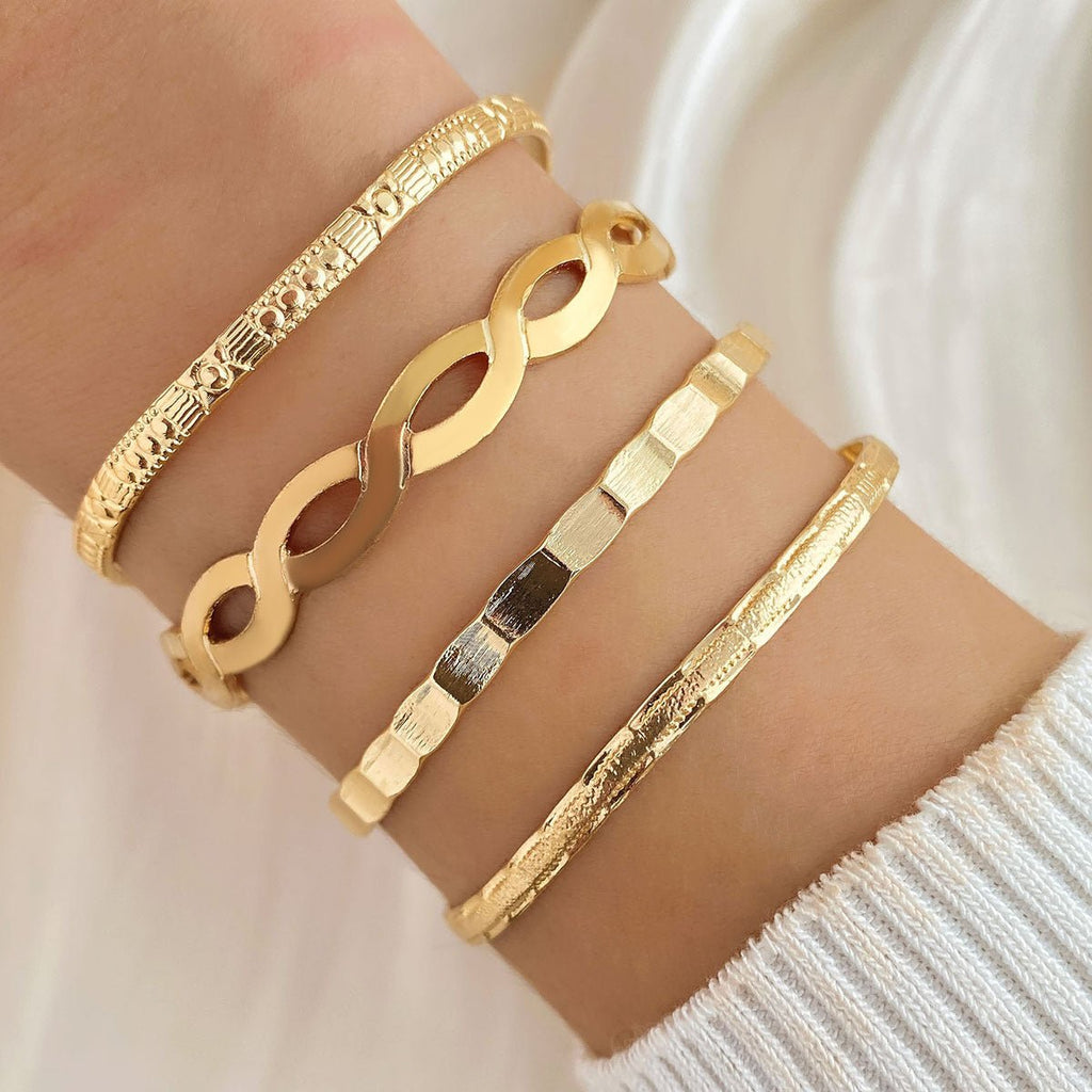 Retro Simple Mixed Open Bracelet(MAC202)