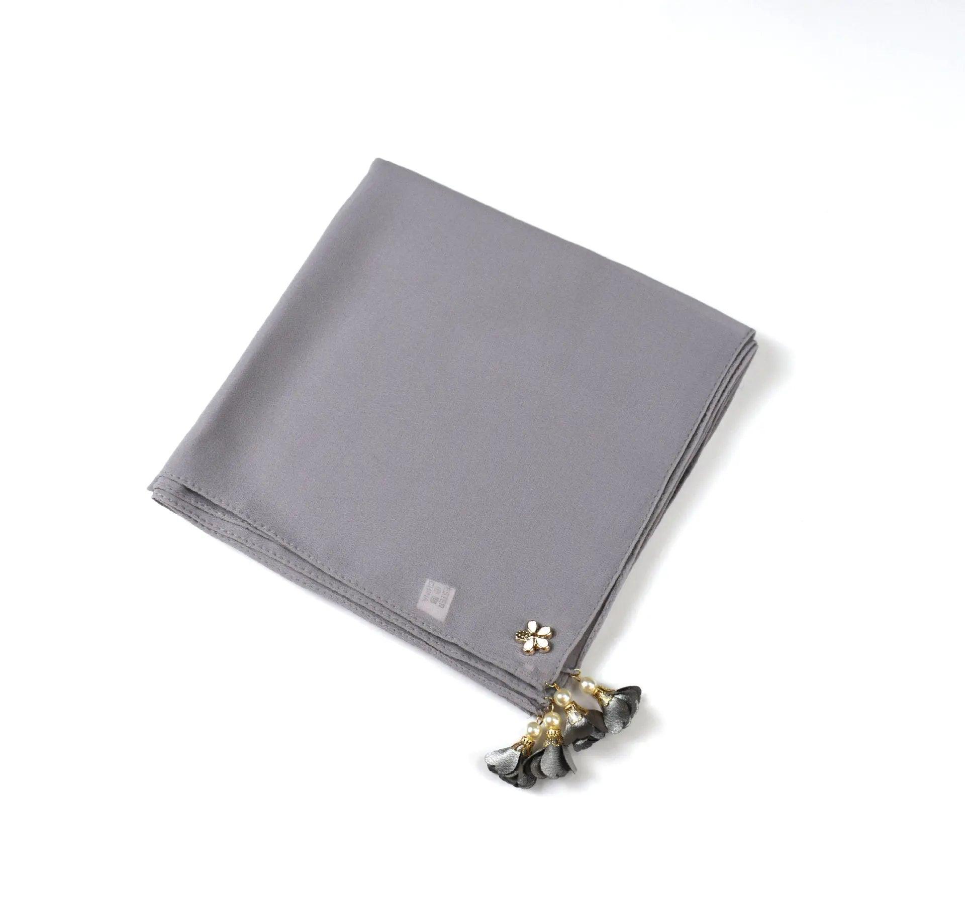 Pearl chiffon square hijab scarf (MH030)