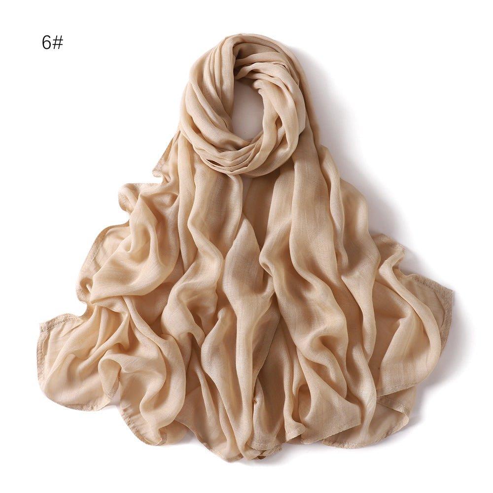 MH054 Rayon Solid Color Wide Brim Hijab