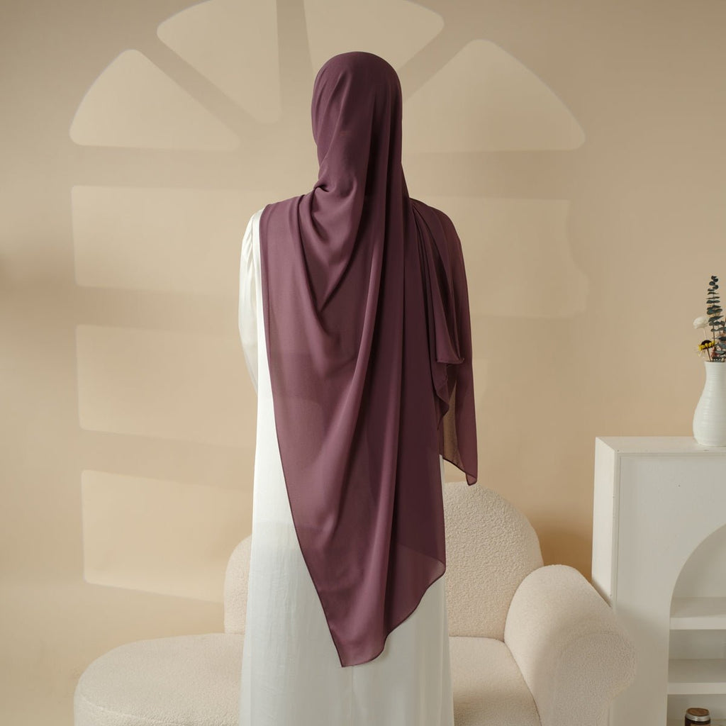 Plain Chiffon Shawl, Extra Fine Chiffon Hijab (MH067)