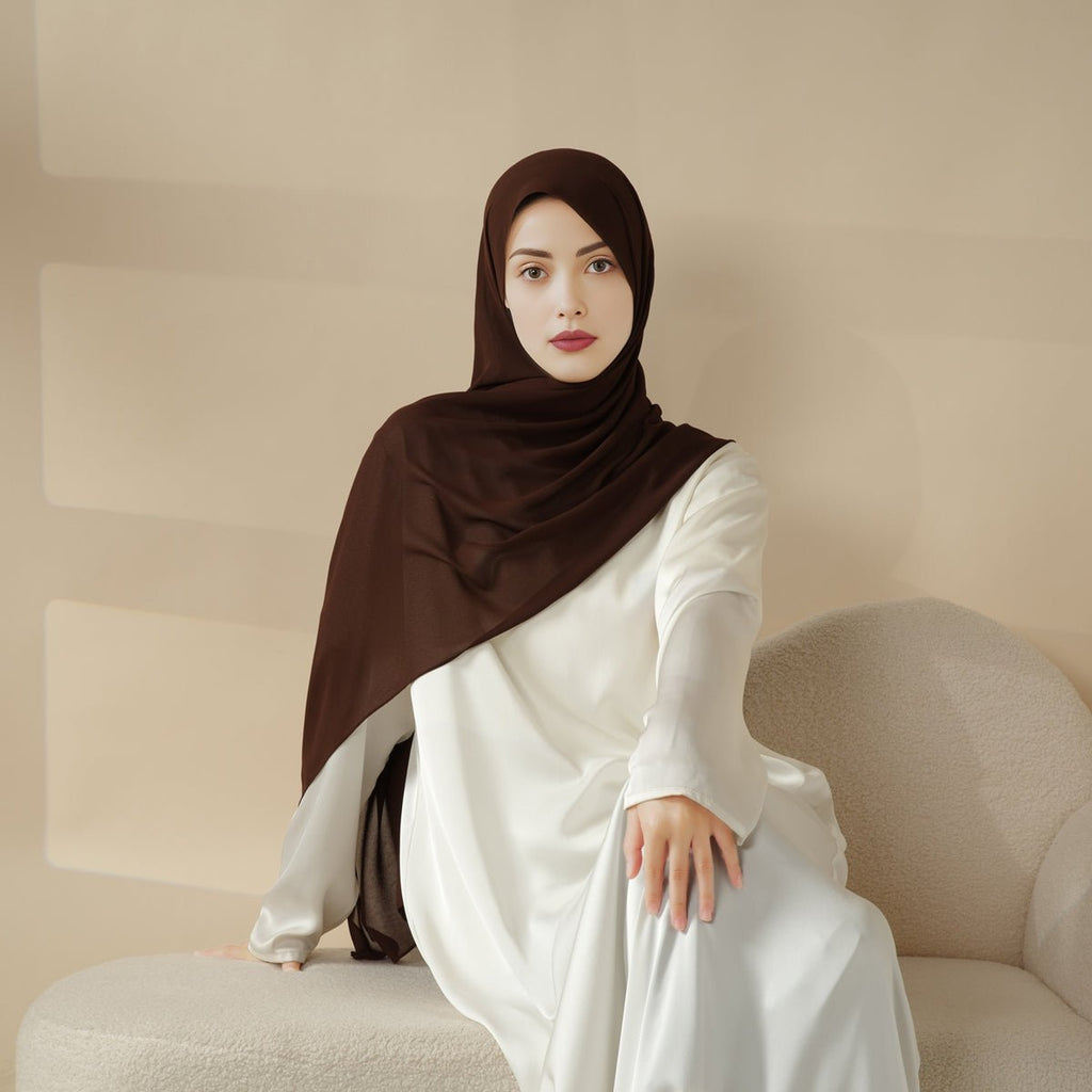 Plain Chiffon Shawl, Extra Fine Chiffon Hijab (MH067)