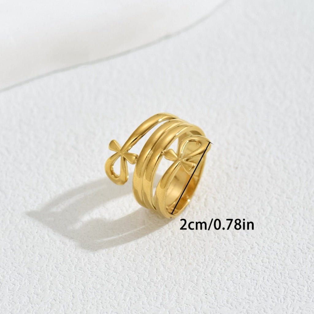 Minimalist Bow Design Statement Ring (MAC411)
