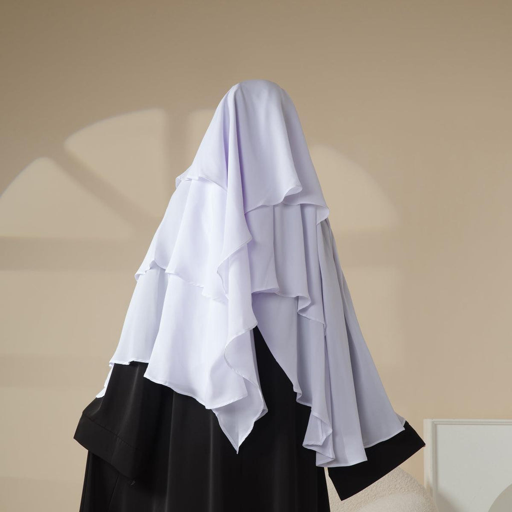 Three Layered Chiffon Khimar (MK002)