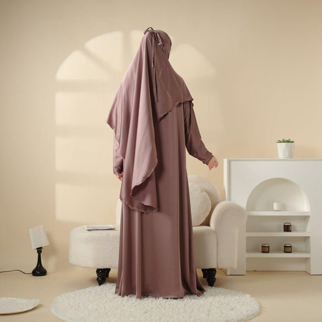 Abaya With Niqab and Khimar | Satin Niqab Khimar and Abaya (MK016)
