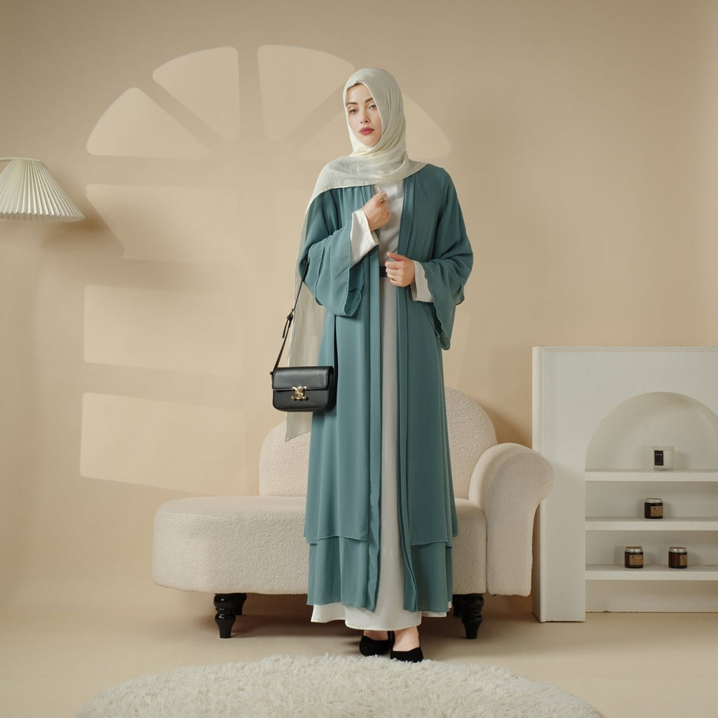 Stylish Chiffon Muslim Set Abaya (MOA008)