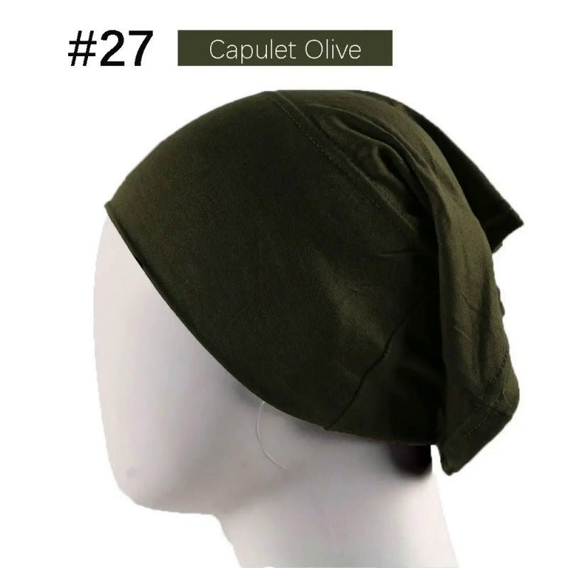 Mercerized Cotton Under Cap Hijab | Stretchy Tube Bonnet(MH198)