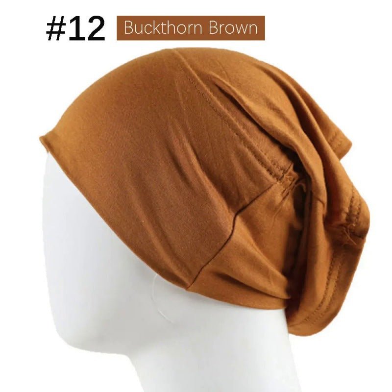Mercerized Cotton Under Cap Hijab | Stretchy Tube Bonnet(MH198)