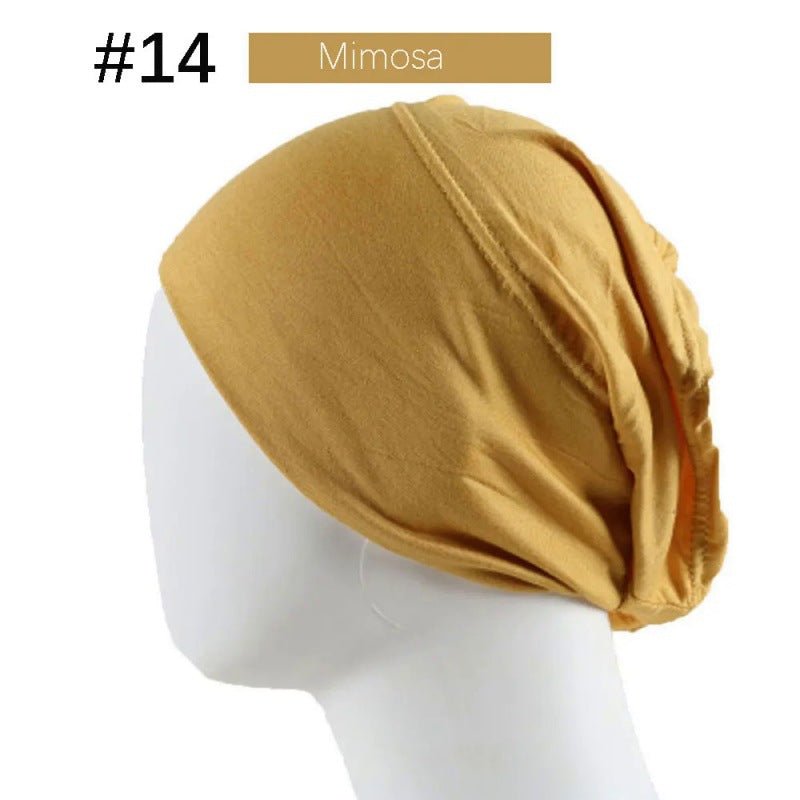 Mercerized Cotton Under Cap Hijab | Stretchy Tube Bonnet(MH198)