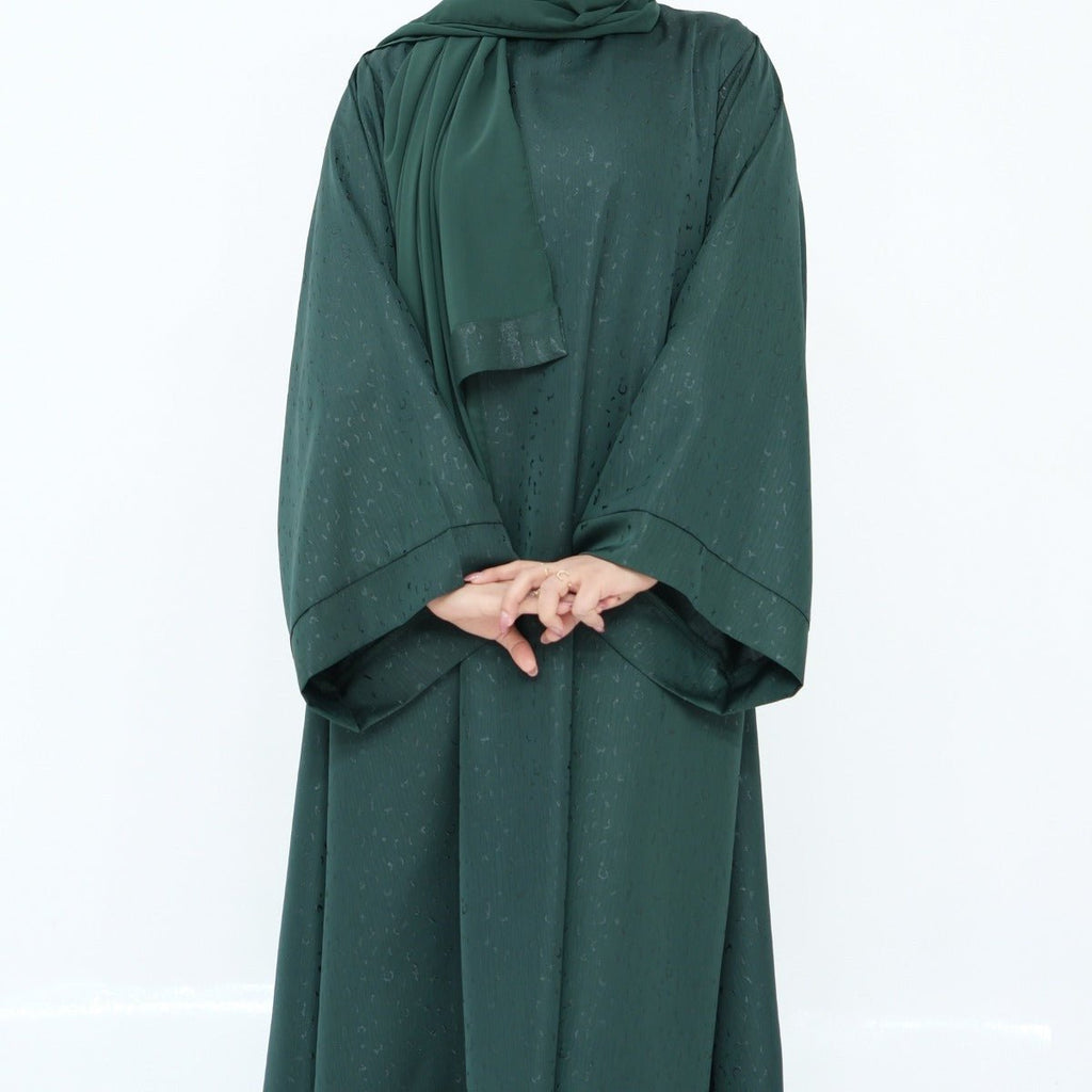 Modest  Elegant Solid Color Abaya Robe with Wide Sleeves & Detachable Belt(MA279)