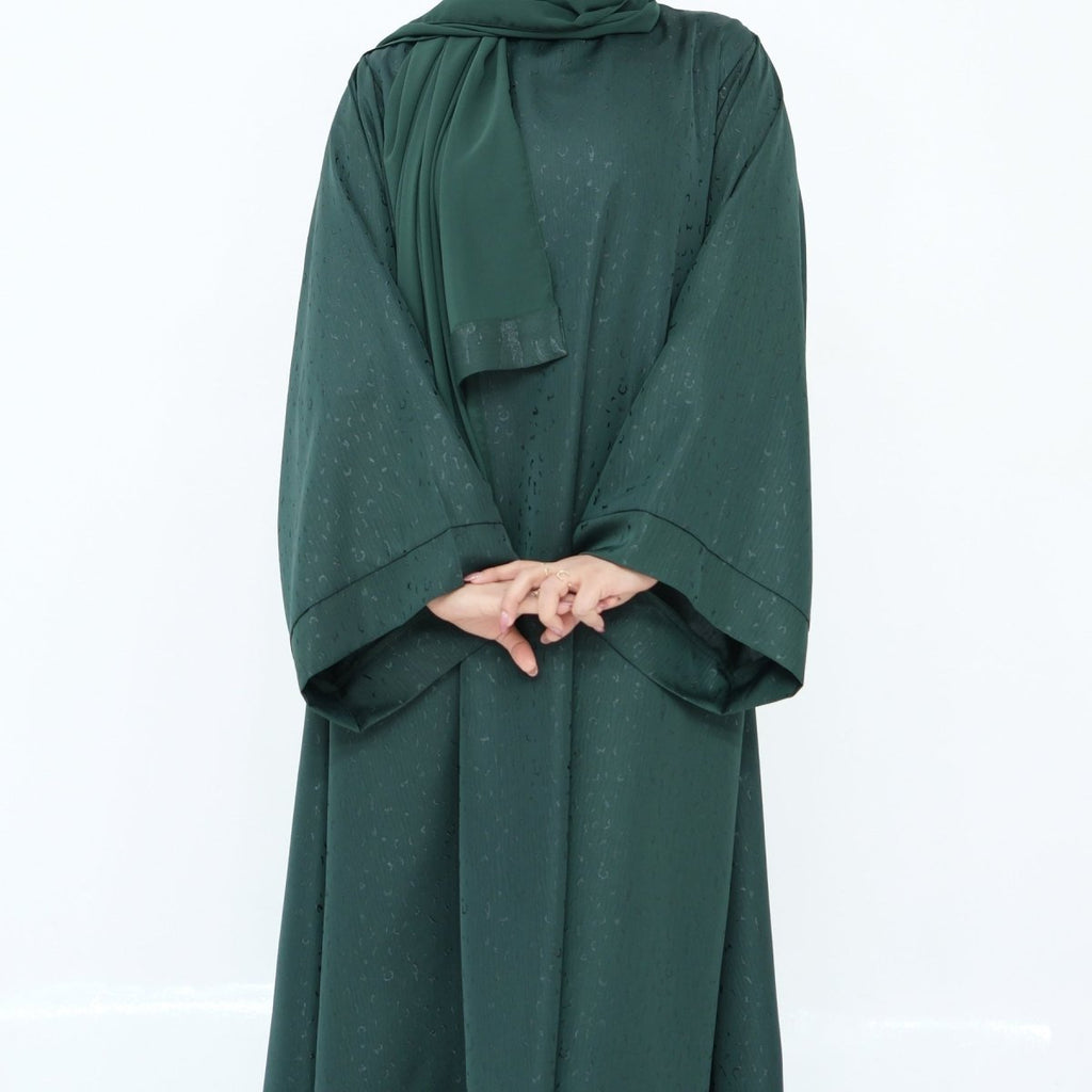 Modest  Elegant Solid Color Abaya Robe with Wide Sleeves & Detachable Belt(MA279)