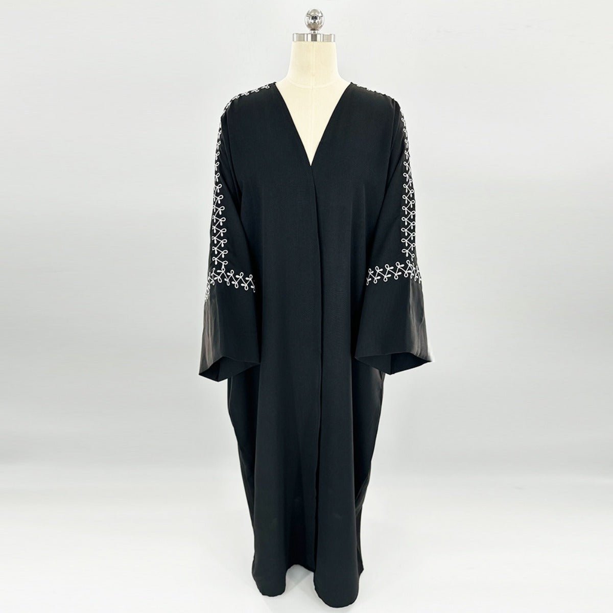Moonlight Embroidered Abaya Set | Batwing Sleeve Robe with Matching Hijab (MOA183)