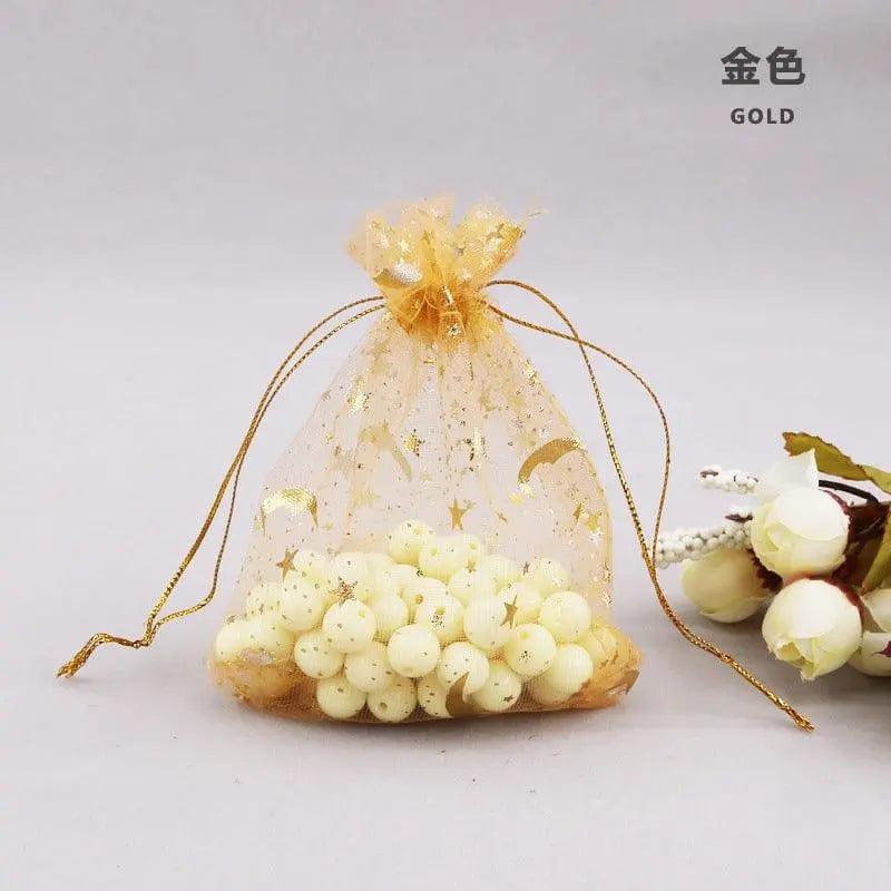 MR010 100 Pcs 3.5*4.7 Inches Moon Star Candy Bags, Ramadan Gift Bags.