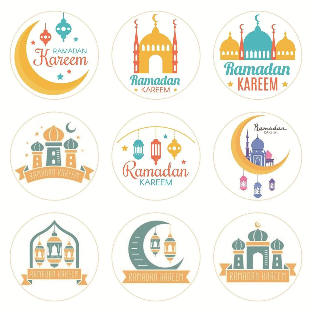 MR014 Ramadan Sticker, 90 Pcs Stickers Eid Mubarak Decoration