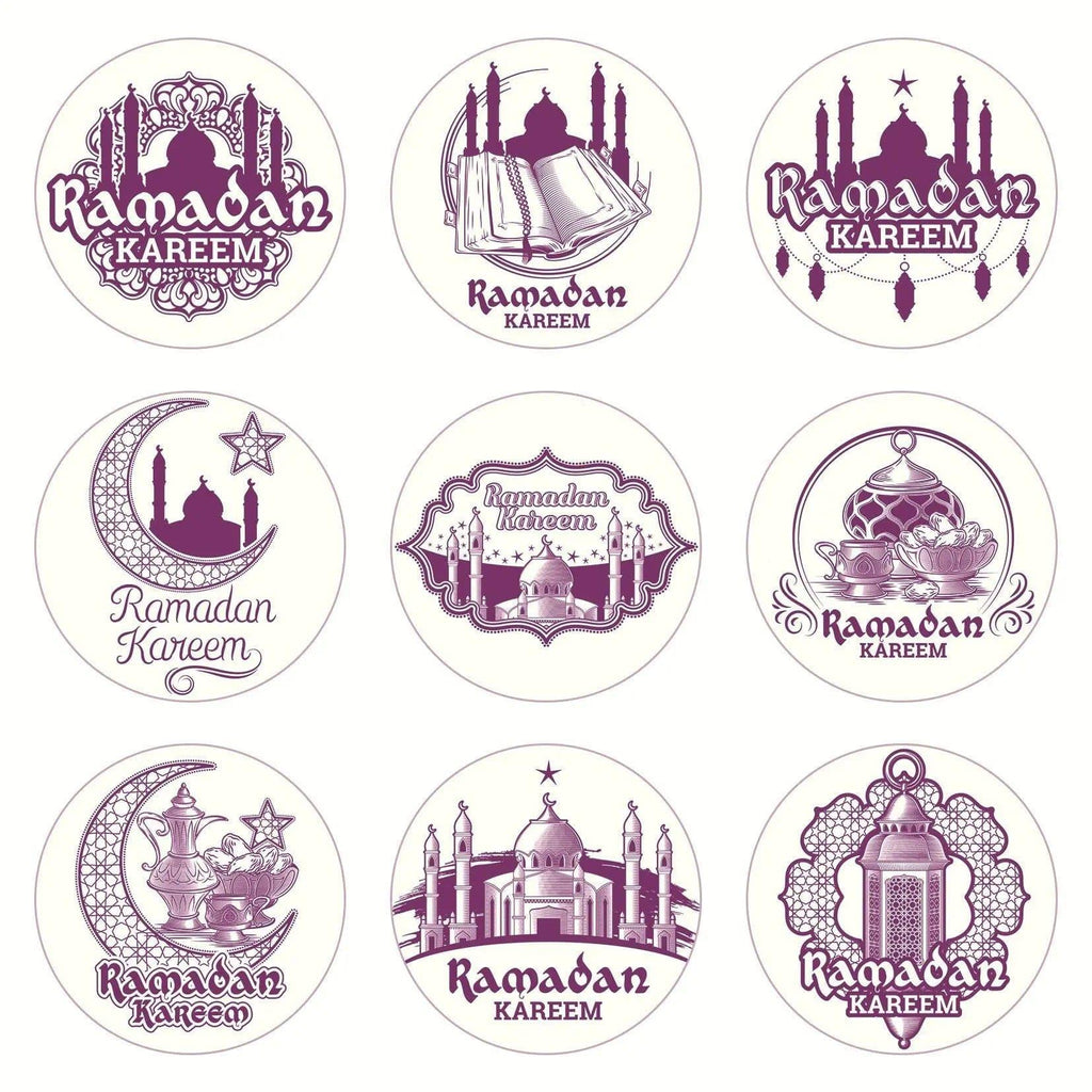 MR014 Ramadan Sticker, 90 Pcs Stickers Eid Mubarak Decoration