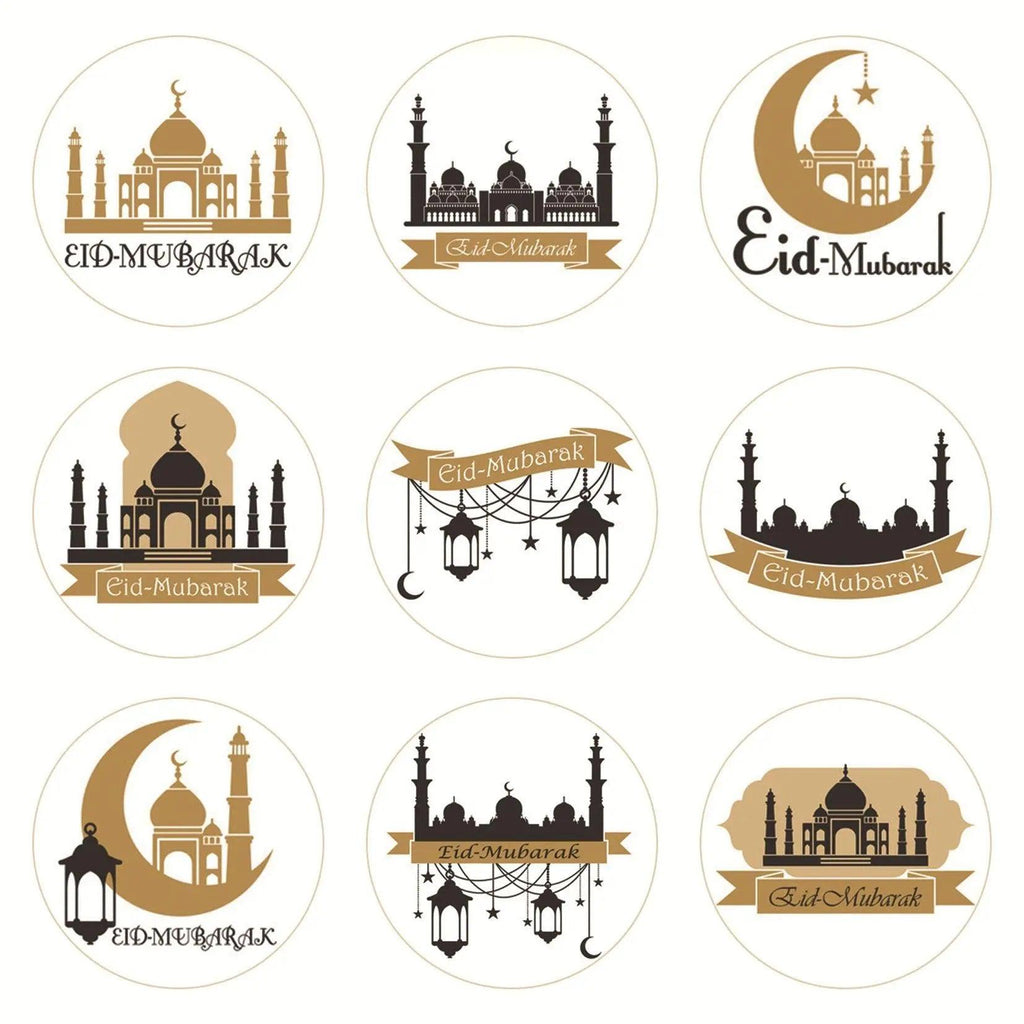 MR014 Ramadan Sticker, 90 Pcs Stickers Eid Mubarak Decoration