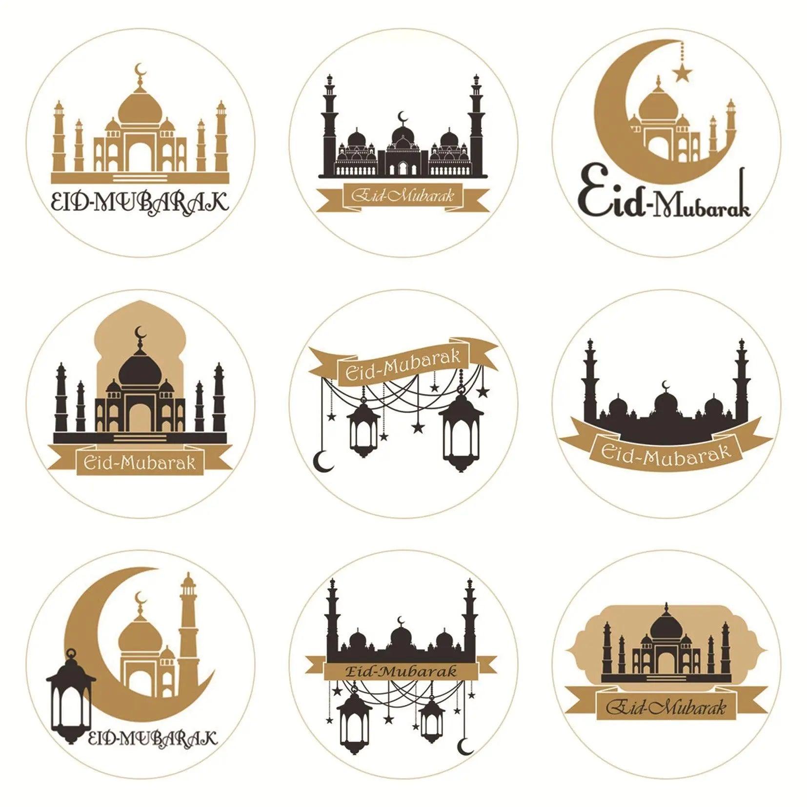MR014 Ramadan Sticker, 90 Pcs Stickers Eid Mubarak Decoration