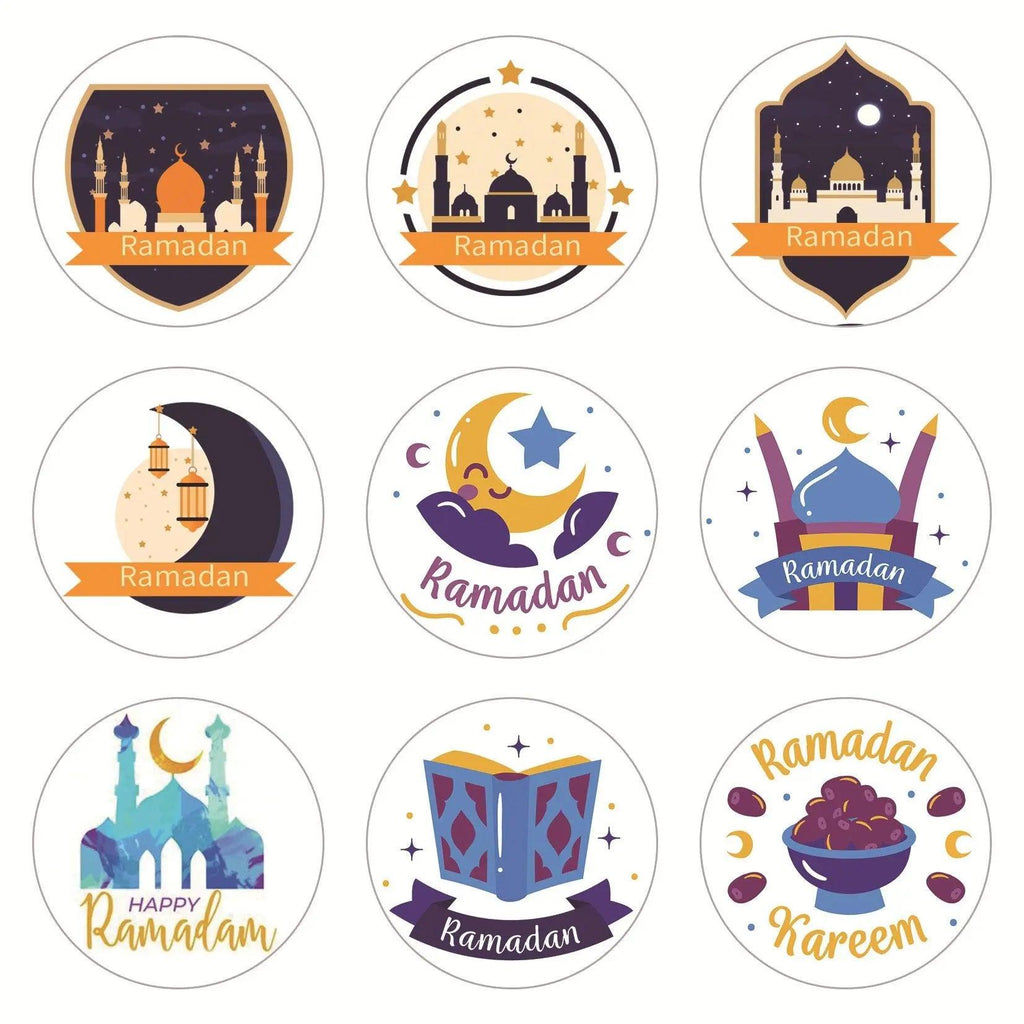 MR014 Ramadan Sticker, 90 Pcs Stickers Eid Mubarak Decoration