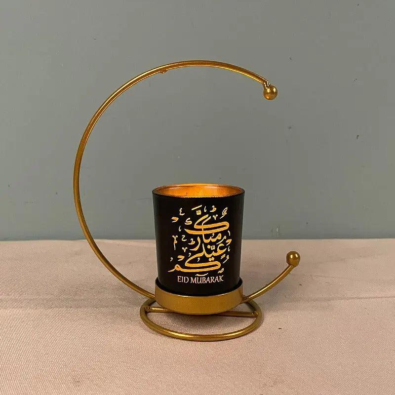 MR041 iron candlestick moon star lamp, ramadan decoration