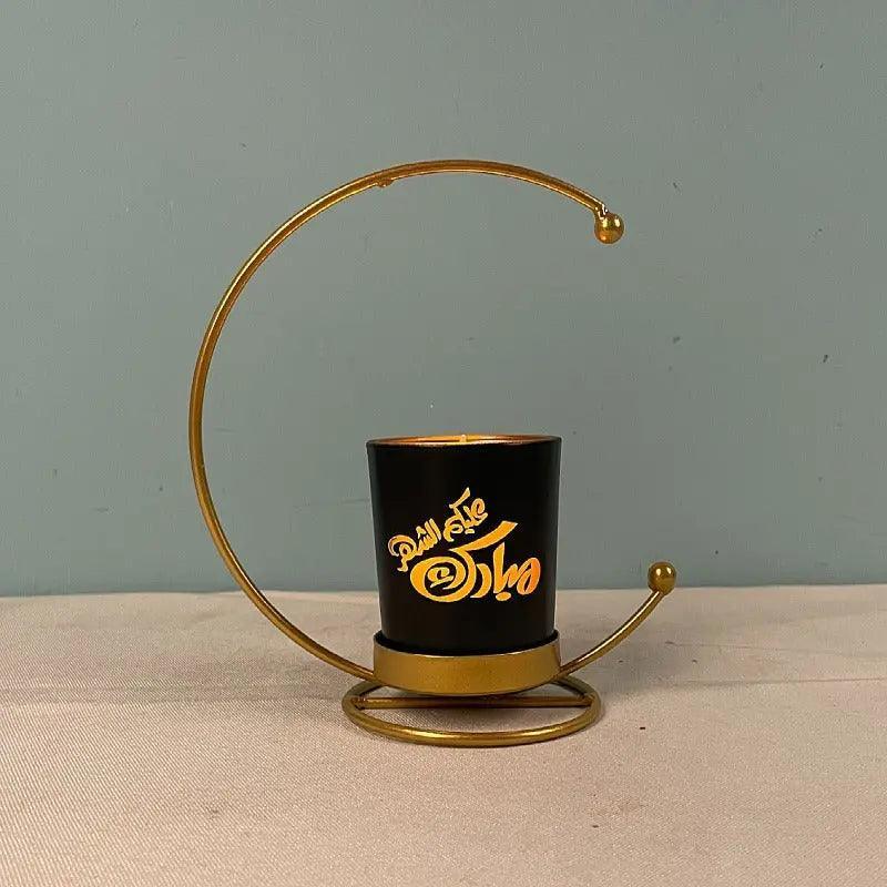 MR041 iron candlestick moon star lamp, ramadan decoration