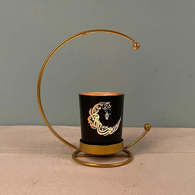 MR041 iron candlestick moon star lamp, ramadan decoration