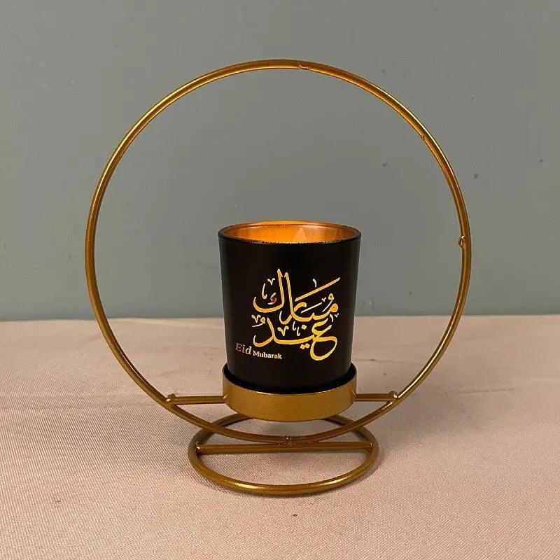 MR041 iron candlestick moon star lamp, ramadan decoration