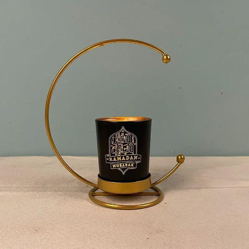 MR041 iron candlestick moon star lamp, ramadan decoration