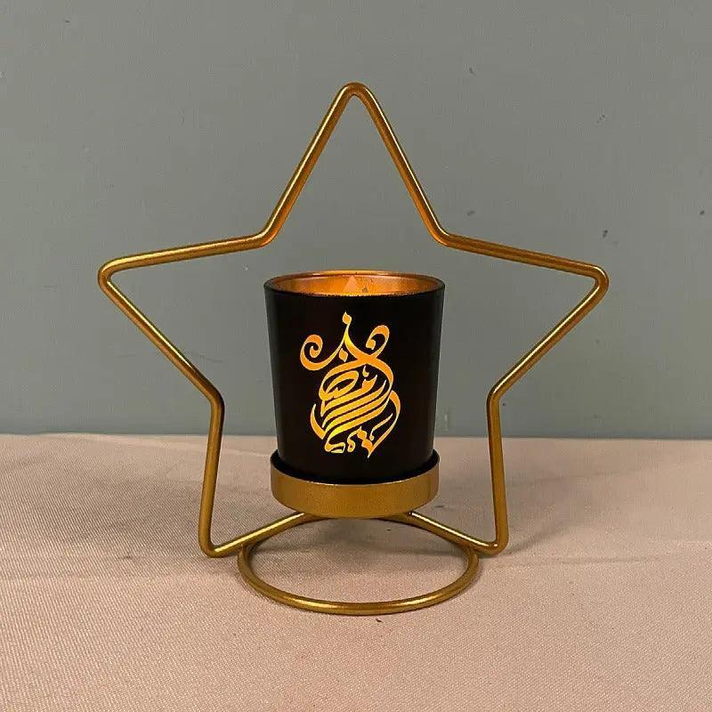 MR041 iron candlestick moon star lamp, ramadan decoration
