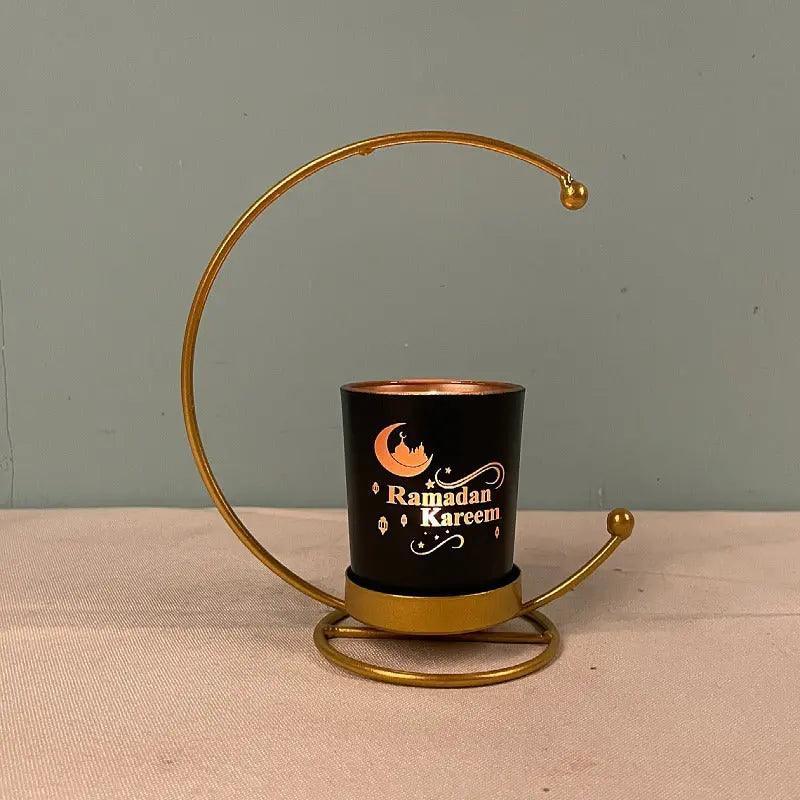 MR041 iron candlestick moon star lamp, ramadan decoration