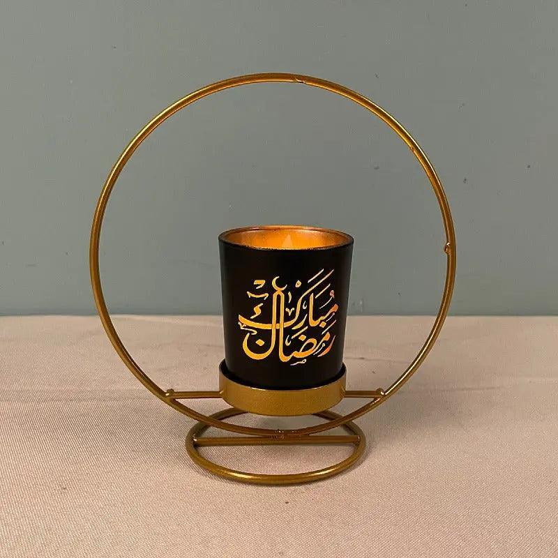 MR041 iron candlestick moon star lamp, ramadan decoration