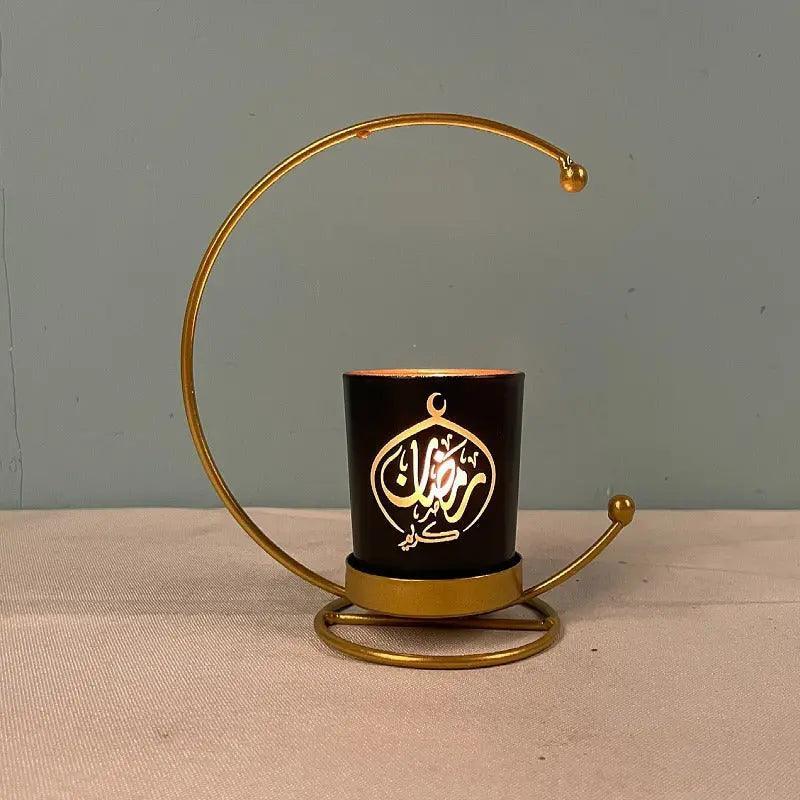 MR041 iron candlestick moon star lamp, ramadan decoration