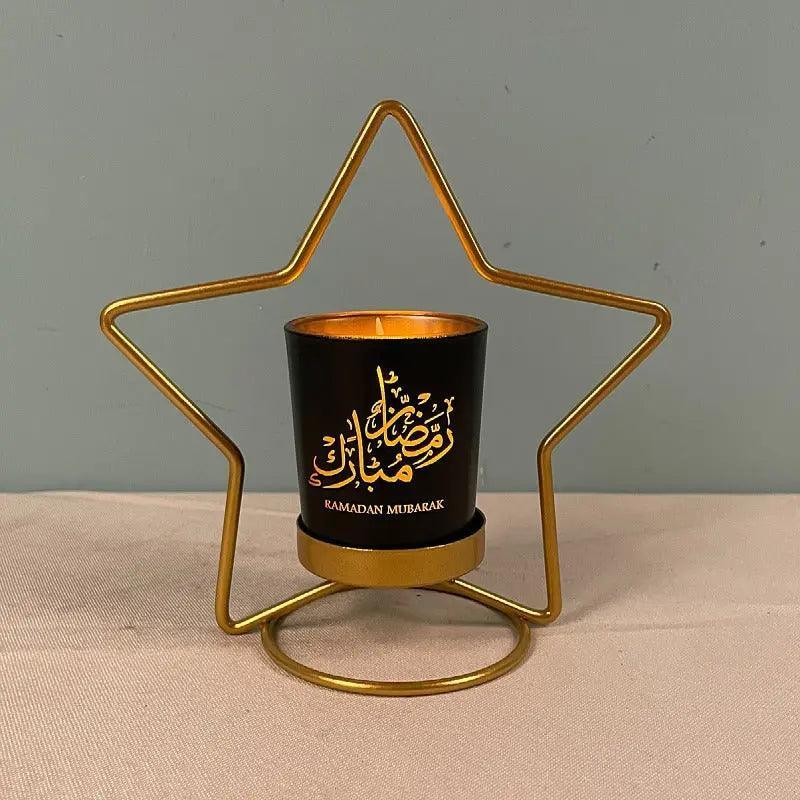 MR041 iron candlestick moon star lamp, ramadan decoration