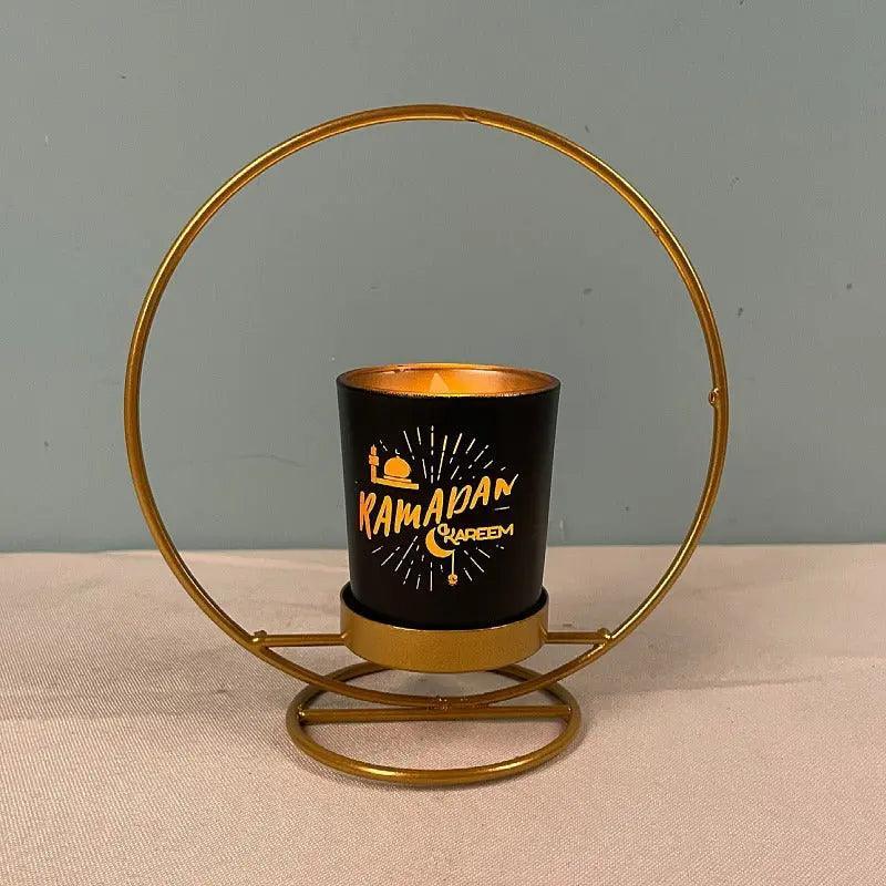 MR041 iron candlestick moon star lamp, ramadan decoration