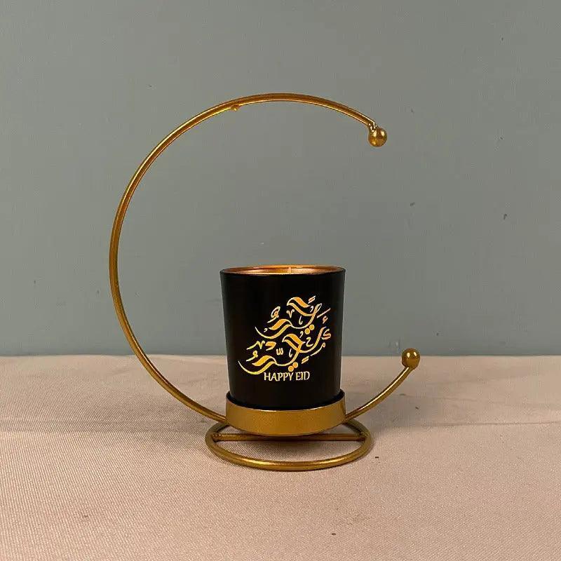 MR041 iron candlestick moon star lamp, ramadan decoration