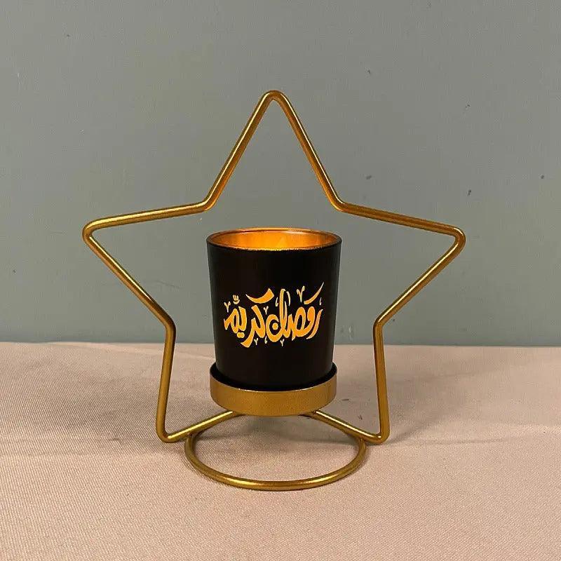MR041 iron candlestick moon star lamp, ramadan decoration