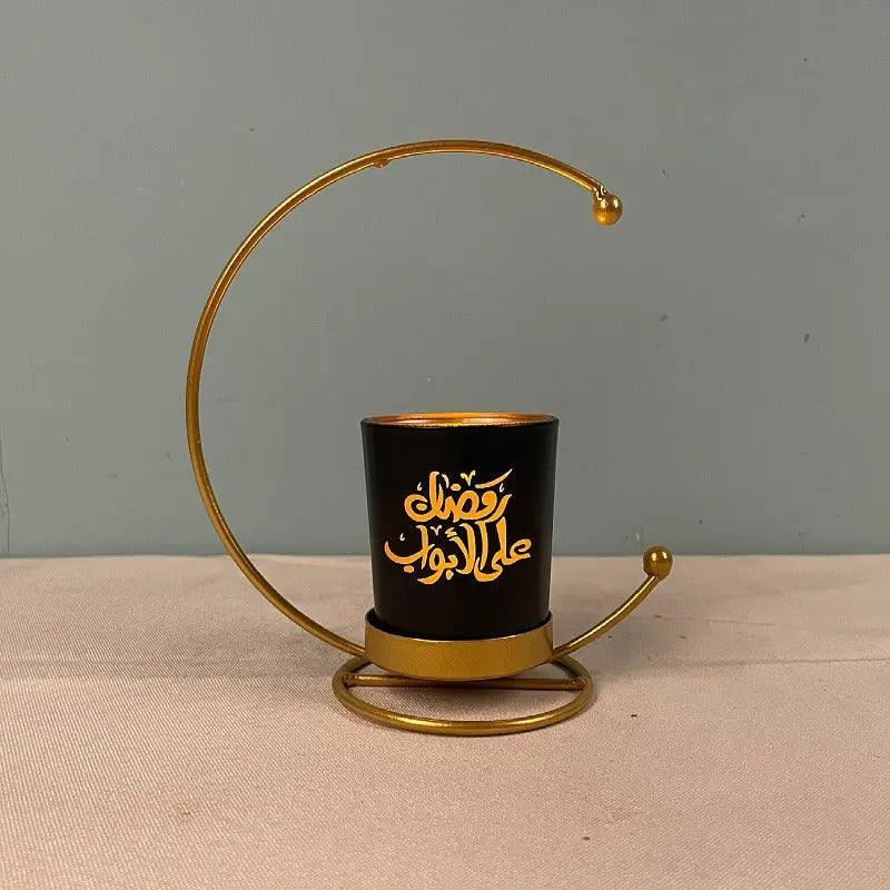 MR041 iron candlestick moon star lamp, ramadan decoration